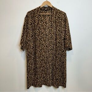 Love, Finn LOVEFINN Animal Print Over Shirt Cardigan